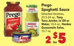 Vallarta Supermarkets Prego Spaghetti Sauce offer