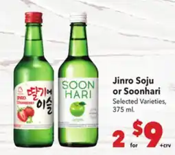 Vallarta Supermarkets Jinro Soju or Soonhari offer