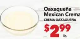 Vallarta Supermarkets Oaxaqueña Mexican Crema / CREMA OAXAQUEÑA offer