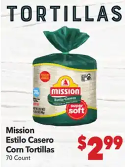 Vallarta Supermarkets Mission Estilo Casero Corn Tortillas offer