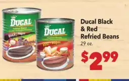 Vallarta Supermarkets Ducal Black & Red Refried Beans offer
