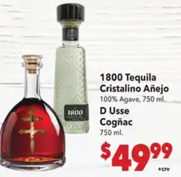 Vallarta Supermarkets 1800 Tequila Cristalino Añejo offer