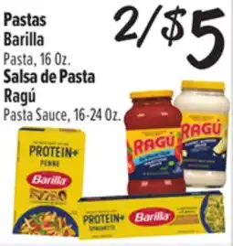 El Super Barilla Pasta, 16Oz. Ragú Pasta Sauce, 16-24Oz offer