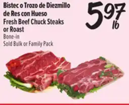El Super Fresh Beef Chuck Steaks or Roast Bone-in offer