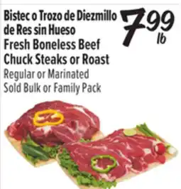 El Super Fresh Boneless Beef Chuck Steaks or Roast offer