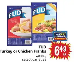 Foodmaxx FUD Turkey or Chicken Franks offer
