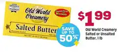 Grocery Outlet Old World Creamery Salted or Unsalted Butter offer