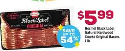 Grocery Outlet Hormel Black Label Natural Hardwood Smoke Original Bacon offer