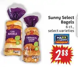 Foodmaxx Sunny Select Bagels offer