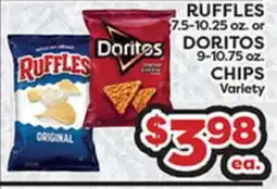 Torres Supermercado RUFFLES 7.5-10.25 oz. or DORITOS 9-10.75 oz offer