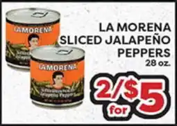 Torres Supermercado LA MORENA SLICED JALAPEÑO PEPPERS offer