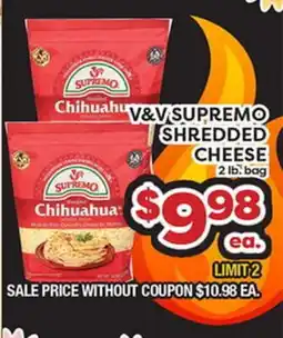 Torres Supermercado V&V SUPREMO SHREDDED CHEESE offer