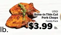 Living Fresh Market USGI Bone-In Thin Cut Pork Chops offer
