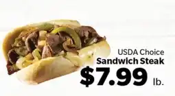 Living Fresh Market USDA Choice Sandwich Steak offer