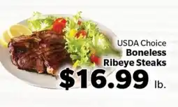 Living Fresh Market USDA Choice Boneless Ribeye Steaks offer