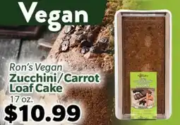 Living Fresh Market Ron's Vegan Zucchini/Carrot Loaf Cake offer