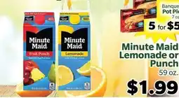 Living Fresh Market Minute Maid Lemonade or Punch offer