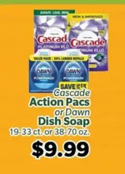 Living Fresh Market Cascade Action Pacs or Dawn Dish Soap offer