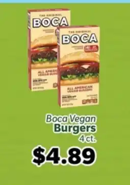 Living Fresh Market Boca Vegan Burgers offer