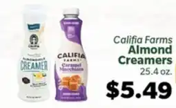 Living Fresh Market Califia Farms Almond Creamers offer