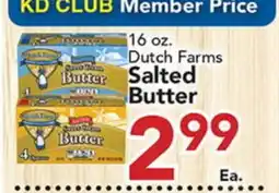 Eurofresh Market 16 oz. Dutch Farms Salted Butter offer