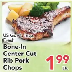 Eurofresh Market US Gov't. Insp. Fresh Bone-In Center Cut Rib Pork Chops offer
