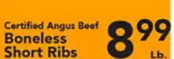 Eurofresh Market Certified Angus Beef Boneless Short Ribs offer