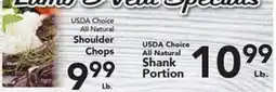 Eurofresh Market USDA Choice All Natural Shoulder Chops USDA Choice All Natural Shank Portion offer
