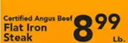 Eurofresh Market Certified Angus Beef Flat Iron Steak offer