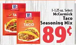 Eurofresh Market 1-1.25 oz. Select McCormick Taco Seasoning Mix offer
