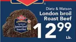 Eurofresh Market Dietz & Watson London broil Roast Beef offer