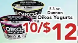 Eurofresh Market 5.3 oz. Dannon Oikos Yogurts offer