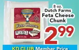 Eurofresh Market Dutch Farms Feta Cheese Chunk offer