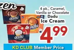 Eurofresh Market 4 pk., Caramel, Vanilla or Chocolate Dadu Ice Cream offer