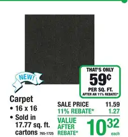 Menards Carpet offer