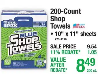 Menards 200-Count Shop Towels offer