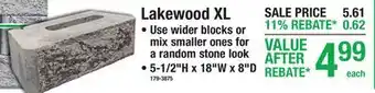 Menards Lakewood XL Retaining Wall Blocks offer