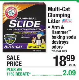 Menards Multi-Cat Clumping Litter offer