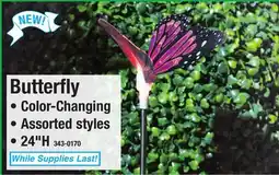 Menards Butterfly Solar Ornamental Lighting offer