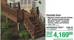 Menards Charlotte Deck offer