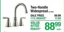 Menards Two-Handle Widespread offer