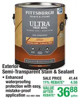 Menards Exterior Semi-Transparent Stain & Sealant offer