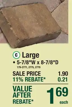 Menards Large TUMBLED BELGIAN PAVER & PATIO BLOCKS offer
