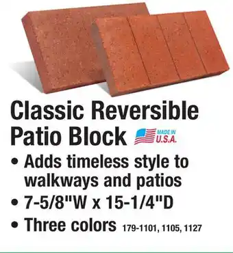 Menards Classic Reversible Patio Block offer