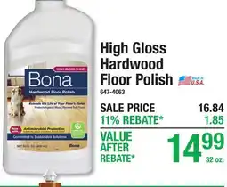 Menards High Gloss Hardwood Floor Polish offer