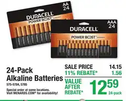 Menards 24-Pack Alkaline Batteries offer