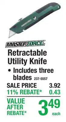 Menards Retractable Utility Knife offer