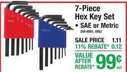 Menards 7-Piece Hex Key Set offer