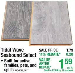 Menards Tidal Wave Seabound Select WATERPROOF LAMINATE FLOORING offer