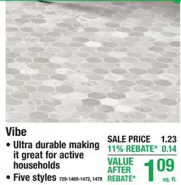 Menards Vibe WATERPROOF SHEET VINYL offer